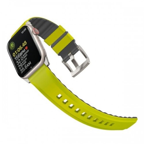 UNIQ pasek Linus Apple Watch Series 1|2|3|4|5|6|7|8|SE|SE2|Ultra 42|44|45|49mm Airosoft Silicone limonkowy|lime green image 2