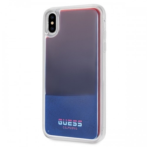 Guess GUHCI65GLCRE iPhone Xs Max czerwo ny|red hard case California Glow in the dark image 2