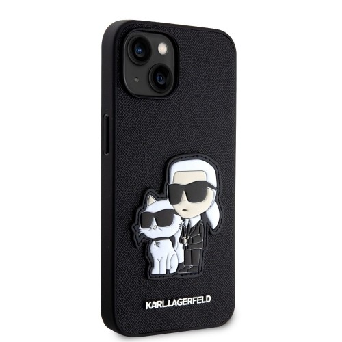 Karl Lagerfeld PU Saffiano Karl and Choupette NFT Case for iPhone 13 Black image 2