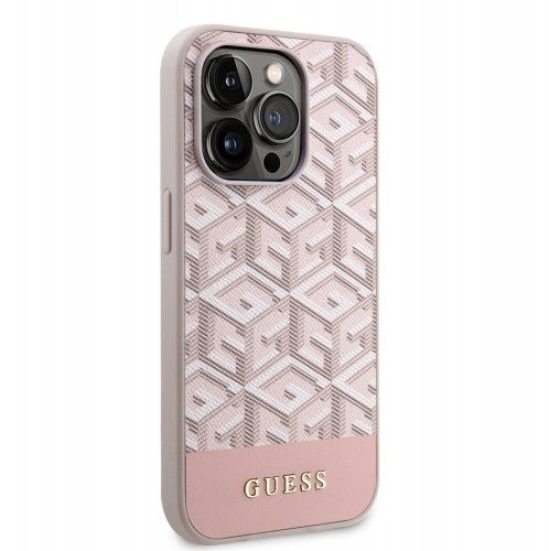 Guess PU G Cube MagSafe Compatible Case for iPhone 13 Pro Pink image 2
