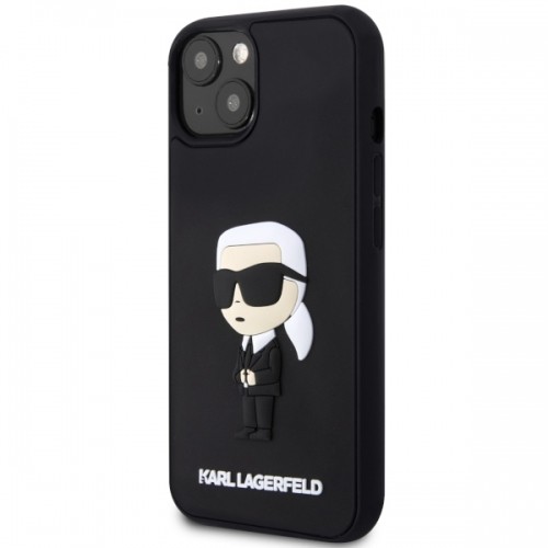 Karl Lagerfeld KLHCP14M3DRKINK iPhone 14 Plus 6.7" czarny|black hardcase Rubber Ikonik 3D image 2