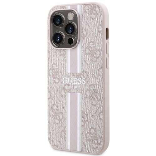 Guess GUHMP14XP4RPSP iPhone 14 Pro Max 6,7" różowy|pink hardcase 4G Printed Stripes MagSafe image 2