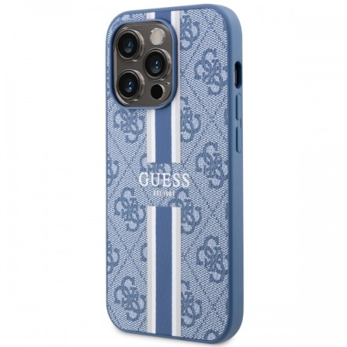 Guess GUHMP14XP4RPSB iPhone 14 Pro Max 6.7" niebieski|blue hardcase 4G Printed Stripes MagSafe image 2