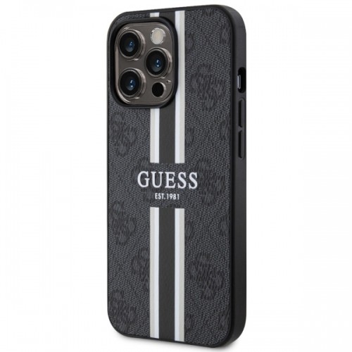 Guess GUHMP13XP4RPSK iPhone 13 Pro Max 6,7" czarny|black hardcase 4G Printed Stripes MagSafe image 2