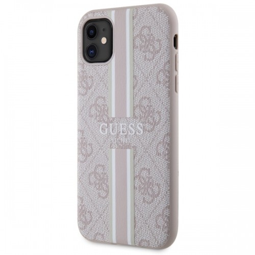 Guess GUHMN61P4RPSP iPhone 11 | Xr różowy|pink hardcase 4G Printed Stripes MagSafe image 2