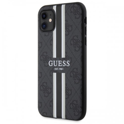 Guess GUHMN61P4RPSK iPhone 11 | Xr czarny|black hardcase 4G Printed Stripes MagSafe image 2