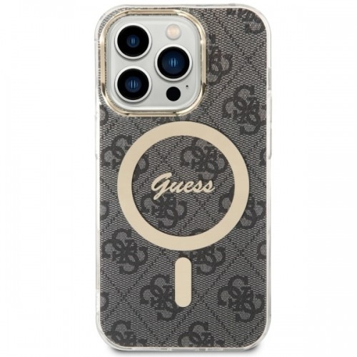 Guess 4G IML MagSafe Compatible Case for iPhone 14 Pro Black image 2