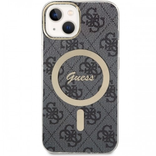 Guess 4G IML MagSafe Compatible Case for iPhone 14 Black image 2