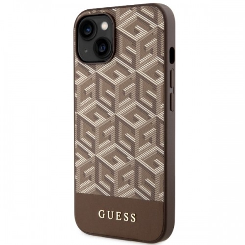 Guess GUHMP14SHGCFSEW iPhone 14 6.1" brązowy|brown hardcase GCube Stripes MagSafe image 2