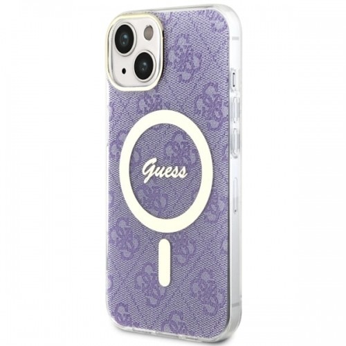 Guess GUHMP14SH4STU iPhone 14 6.1" purpurowy|purple hardcase 4G MagSafe image 2