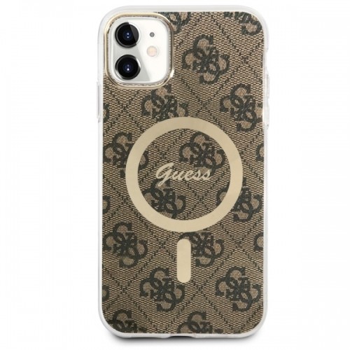 Guess GUHMN61H4STW iPhone 11 6.1" brązowy|brown hardcase 4G MagSafe image 2
