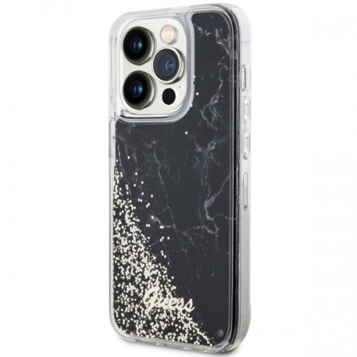 Guess GUHCP14LLCSGSGK iPhone 14 Pro 6.1" czarny|black hardcase Liquid Glitter Marble image 2