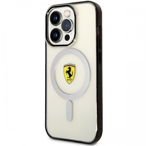 Ferrari FEHMP14XURKT iPhone 14 Pro Max 6.7" przezroczysty|transparent hardcase Outline Magsafe image 2