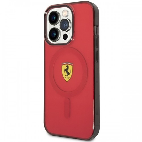 Ferrari FEHMP14XURKR iPhone 14 Pro Max 6.7" czerwony|red hardcase Translucent Magsafe image 2