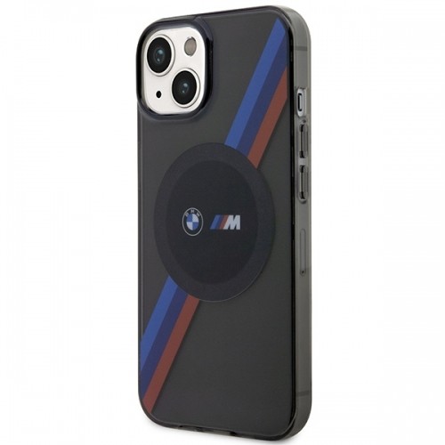Etui BMW BMHMP14SHDTK iPhone 14 6.1" szary|grey Tricolor Stripes MagSafe image 2