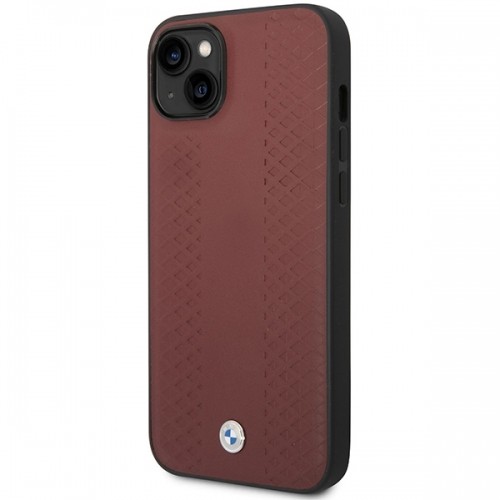 Etui BMW BMHCP14S22RFGR iPhone 14 6,1" burgundowy|burgundy Leather Diamond Pattern image 2