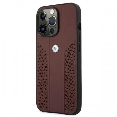 Etui BMW BMHCP13XRSPPR iPhone 13 Pro Max 6,7" czerwony|red hardcase Leather Curve Perforate image 2