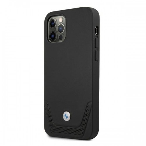 Etui BMW BMHCP12LRSWPK iPhone 12 Pro Max 6,7" czarny|black hardcase Leather Perforate image 2