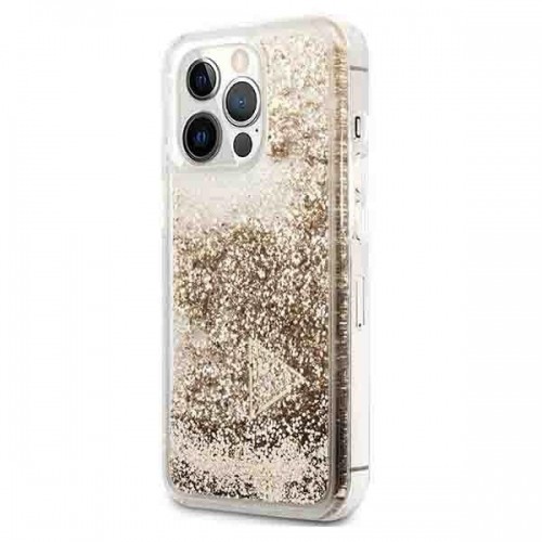 Guess GUOHCP14XGLHFLGO iPhone 14 Pro Max 6,7" złoty|gold hardcase Glitter Charms image 2