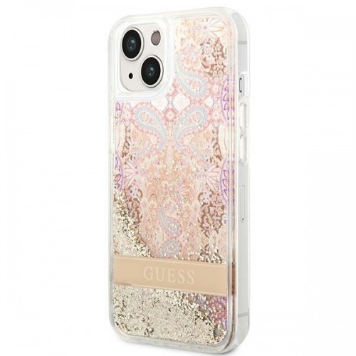 Guess GUHCP14MLFLSD iPhone 14 Plus 6,7" złoty|gold hardcase Paisley Liquid Glitter image 2