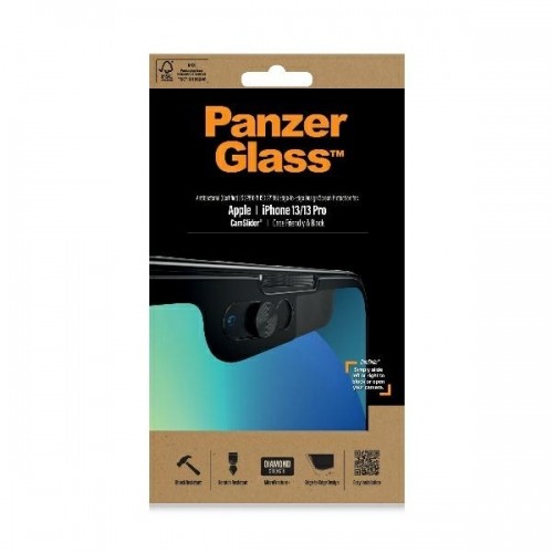 PanzerGlass E2E Microfracture iPhone 13 |13 Pro 6,1" CamSlider Case Friendly AntiBacterial czarny|black 2748 image 2