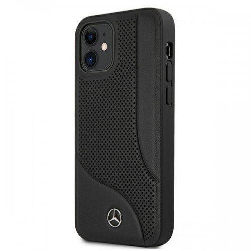 Mercedes MEHCP12SCDOBK iPhone 12 mini 5,4" czarny|black hardcase Leather Perforated Area image 2