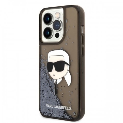Karl Lagerfeld KLHCP14XLNKHCK iPhone 14 Pro Max 6,7" czarny|black hardcase Glitter Karl Head image 2