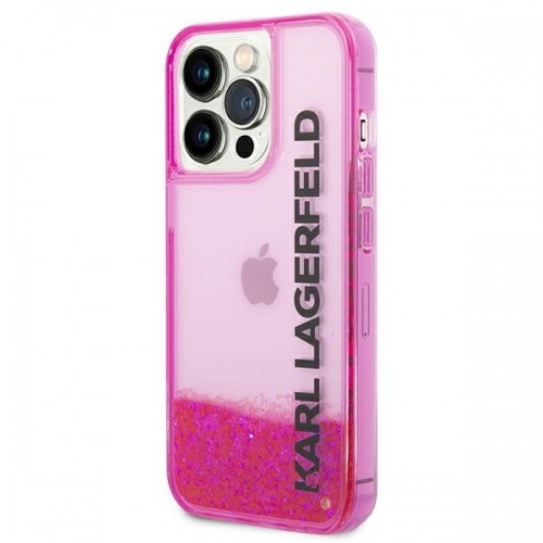 Karl Lagerfeld KLHCP14XLCKVF iPhone 14 Pro Max 6,7" różowy|pink hardcase Liquid Glitter Elong image 2