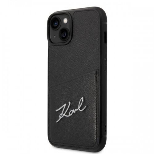 Karl Lagerfeld KLHCP14SCSSK iPhone 14 6,1" hardcase czarny|black Signature Logo Cardslot image 2