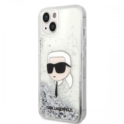 Karl Lagerfeld KLHCP14MLNKHCH iPhone 14 Plus 6,7" srebrny|silver hardcase Glitter Karl Head image 2