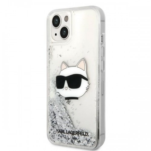 Karl Lagerfeld KLHCP14MLNCHCS iPhone 14 Plus 6,7" srebrny|silver hardcase Glitter Choupette Head image 2