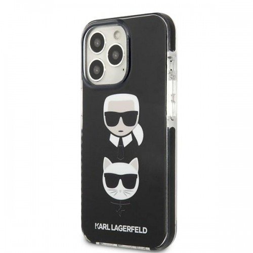 Karl Lagerfeld KLHCP13XTPE2TK iPhone 13 Pro Max 6,7" hardcase czarny|black Karl&Choupette Head image 2