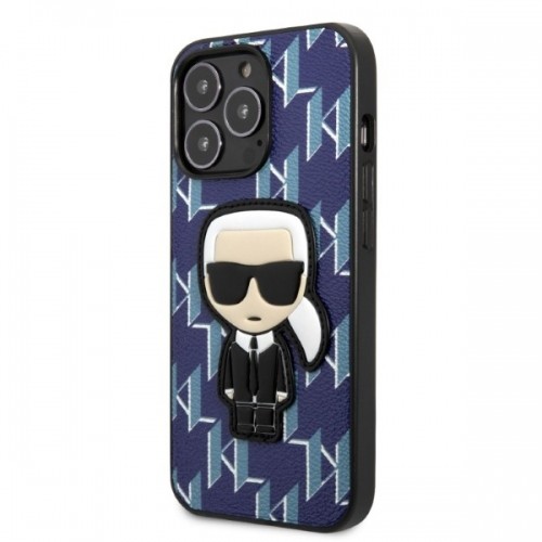 Karl Lagerfeld KLHCP13XPMNIKBL iPhone 13 Pro Max 6,7" hardcase niebieski|blue Monogram Ikonik Patch image 2