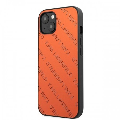 Karl Lagerfeld KLHCP13SPTLO iPhone 13 mini 5,4" hardcase pomarańczowy|orange Perforated Allover image 2