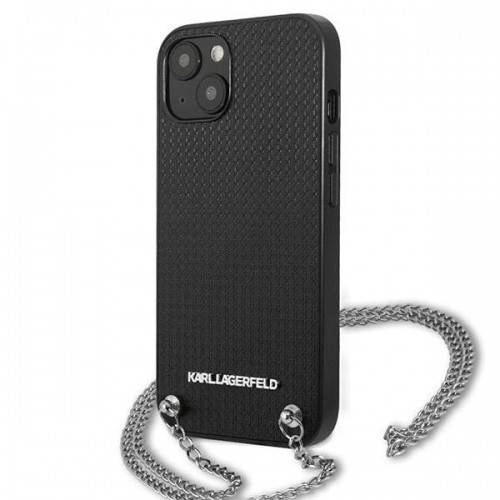 Karl Lagerfeld KLHCP13SPMK iPhone 13 mini 5,4" hardcase czarny|black Leather Textured and Chain image 2