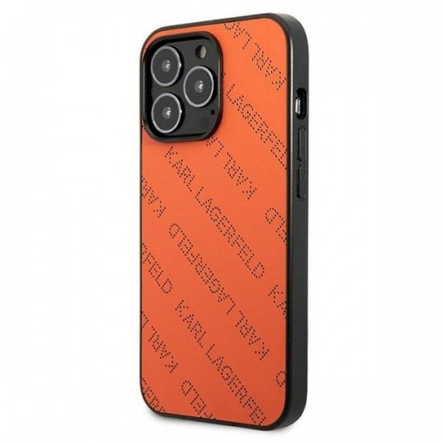 Karl Lagerfeld KLHCP13LPTLO iPhone 13 Pro | 13 6,1" hardcase pomarańczowy|orange Perforated Allover image 2