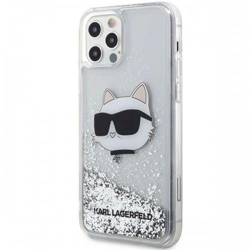 Karl Lagerfeld KLHCP12MLNCHCS iPhone 12| 12 Pro 6,1" srebrny|silver hardcase Glitter Choupette Head image 2