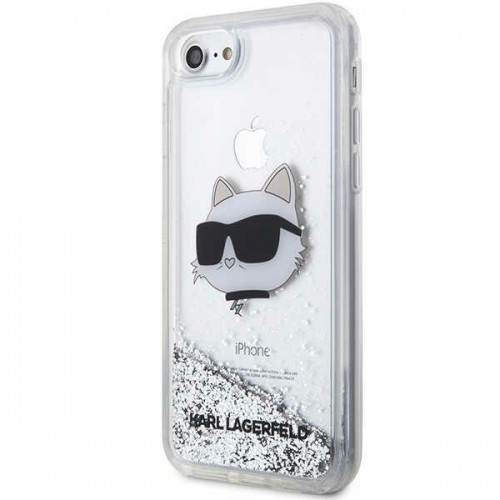 Karl Lagerfeld KLHCI8LNCHCS iPhone 7|8| SE 2020 | SE 2022 srebrny|silver hardcase Glitter Choupette Head image 2