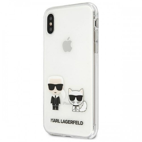 Karl Lagerfeld KLHCI65CKTR iPhone Xs Max hardcase Transparent Karl & Choupette image 2