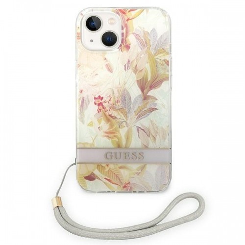 Guess GUOHCP14MHFLSU iPhone 14 Plus 6,7" fioletowy|purple hardcase Flower Strap image 2