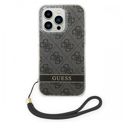 Guess GUOHCP14LH4STK iPhone 14 Pro 6,1" czarny|black hardcase 4G Print Strap image 2