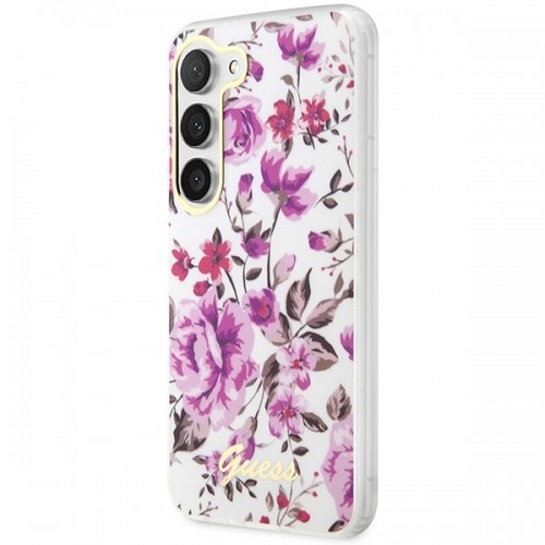 Guess GUHCS23SHCFWST S23 S911 biały|white hardcase Flower Collection image 2