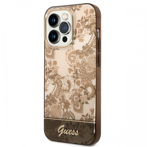 Guess GUHCP14XHGPLHC iPhone 14 Pro Max 6,7" ochre hardcase Porcelain Collection image 2