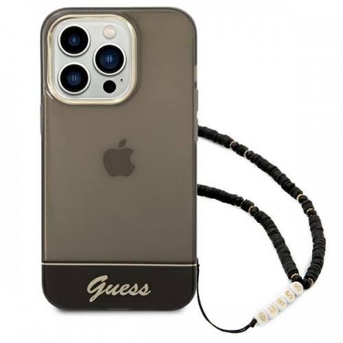 Guess GUHCP14LHGCOHK iPhone 14 Pro 6,1" czarny|black hardcase Translucent Pearl Strap image 2