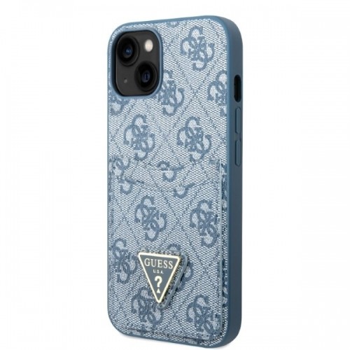 Guess GUHCP13SP4TPB iPhone 13 mini 5,4" niebieski|blue hardcase 4G Triangle Logo Cardslot image 2