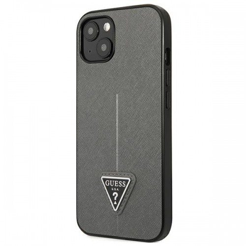 Guess GUHCP13MPSATLG iPhone 13 6,1" srebrny|silver hardcase SaffianoTriangle Logo image 2