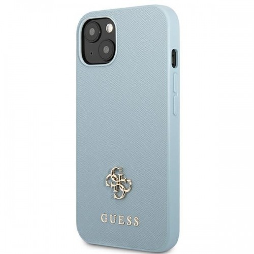Guess GUHCP13MPS4MB iPhone 13 6,1" niebieski|blue hardcase Saffiano 4G Small Metal Logo image 2