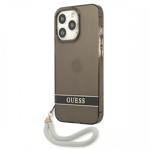 Guess GUHCP13LHTSGSK iPhone 13 Pro | 13 6,1" czarny|black hardcase Translucent Stap image 2