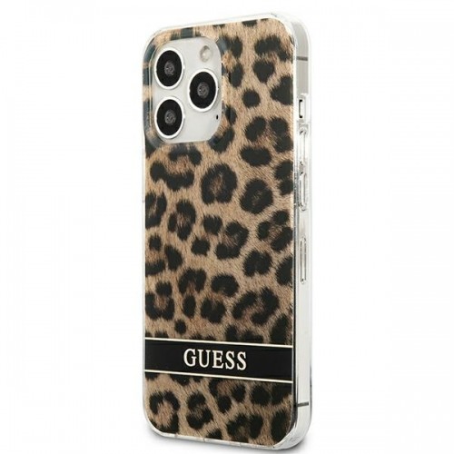 Guess GUHCP13LHSLEOW iPhone 13 Pro | 13 6,1" brązowy|brown hardcase Leopard image 2