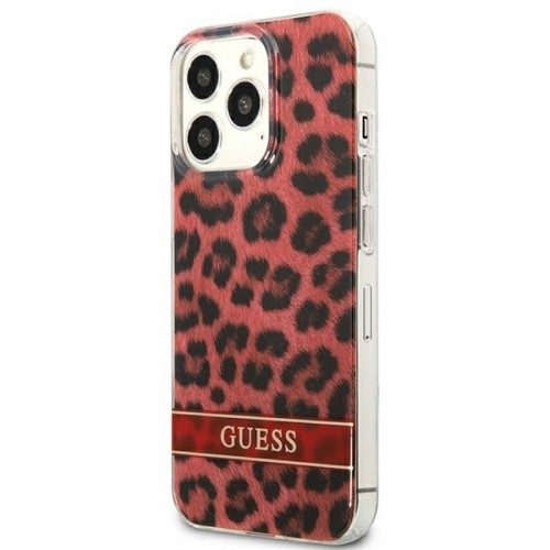 Guess GUHCP13LHSLEOR iPhone 13 Pro | 13 6,1" czerwony|red hardcase Leopard image 2